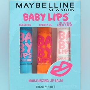Maybelline Baby Lips Trio - Blue, Pink, Orange